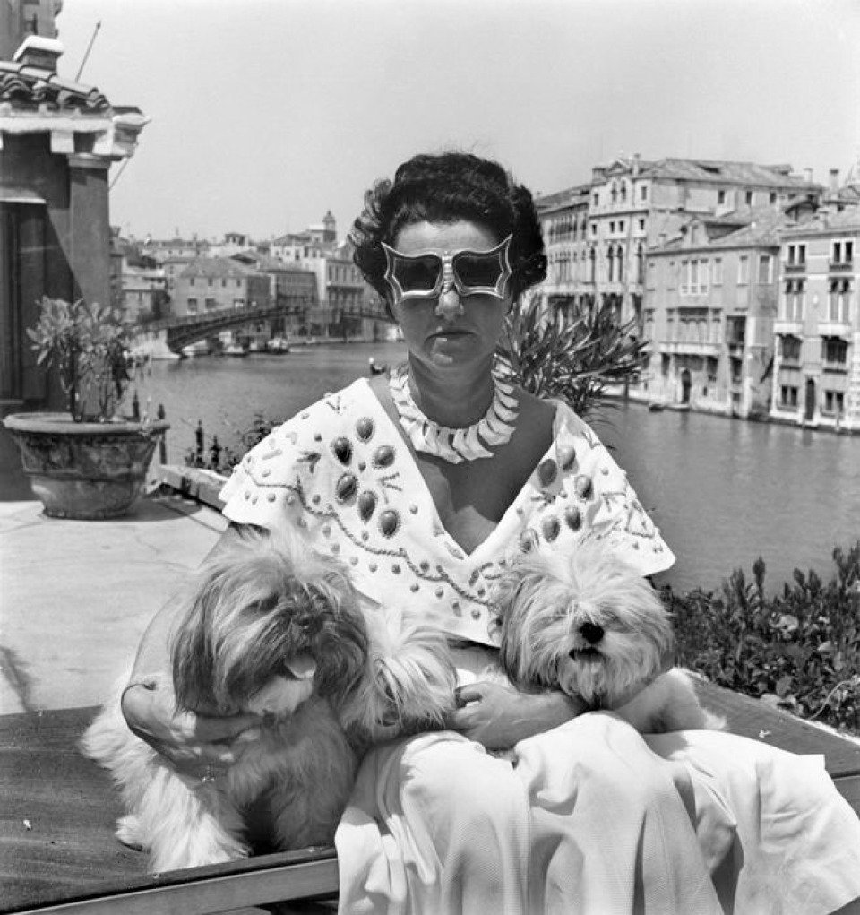 David Seymour Venice Mrs Peggy Guggenheim In Her Palace On The Grand Canal 1950 For Sale Artspace