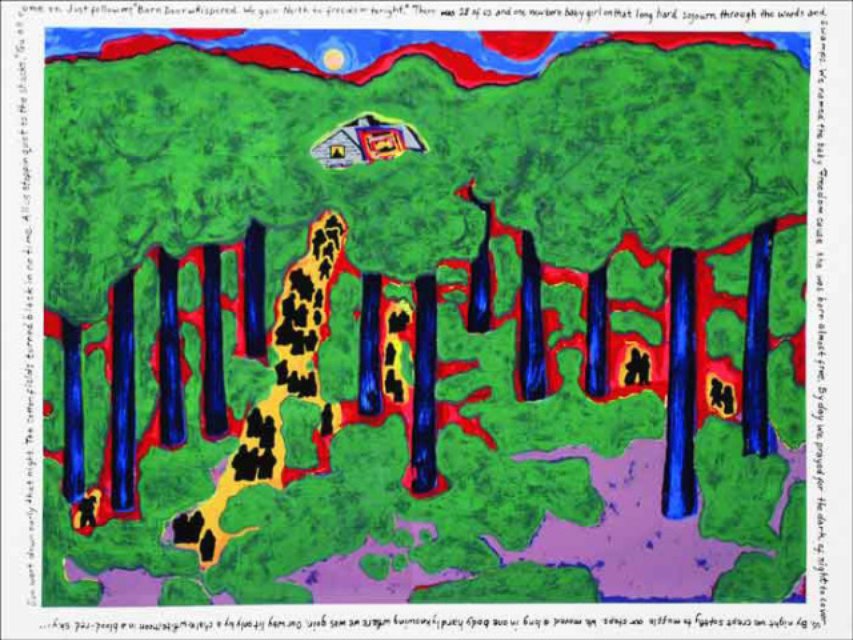 Faith Ringgold - Coming to Jones Road Under a Blood Red Sky #5, Print