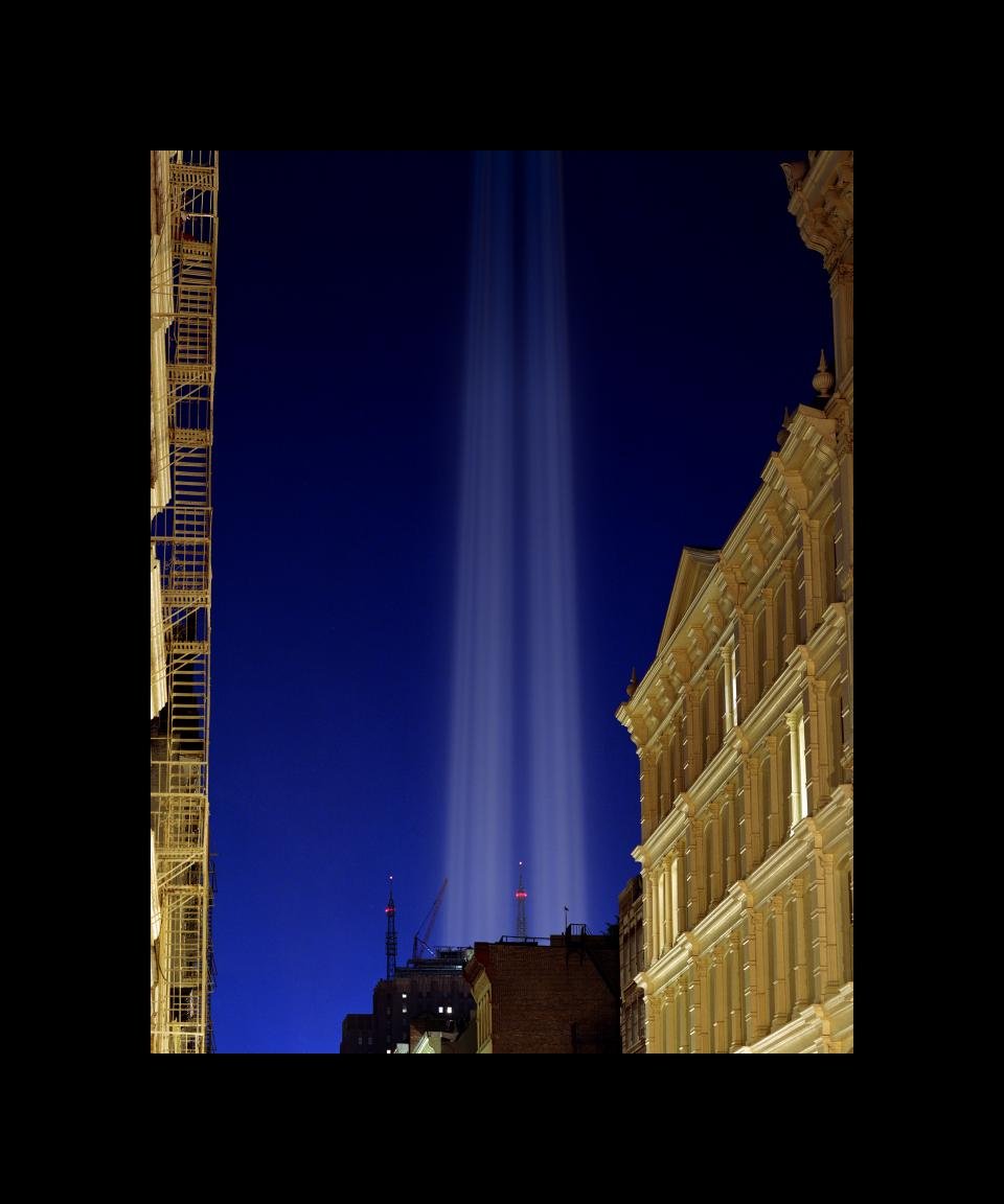 Julian LaVerdiere and Paul Myoda - Tribute in Light Over SoHo, Photograph