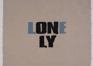 work by Kay Rosen - Only the Lonely #:1946