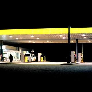 Petrol Station (yellow / black) art for sale