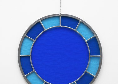 work by Ugo Rondinone - blue blue blue clock #:4799