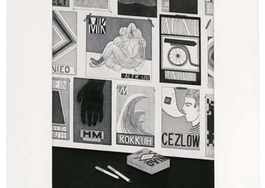 work by Yuri Masnyj - Show Cards and Cigarettes #:1695