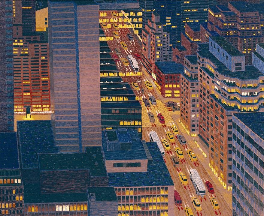 Yvonne Jacquette - Third Avenue (with reflection) III for Sale | Artspace